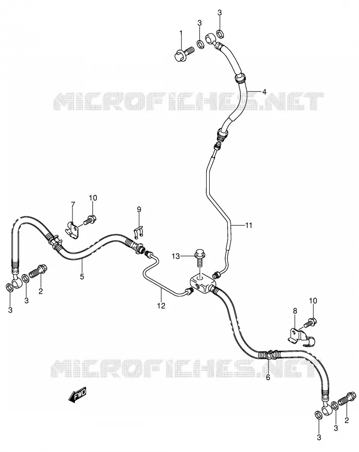 DURITE DE FREIN AVANT Suzuki QUAD 500 KINGQUAD 2003  LT-A500FK3(E3/E28)