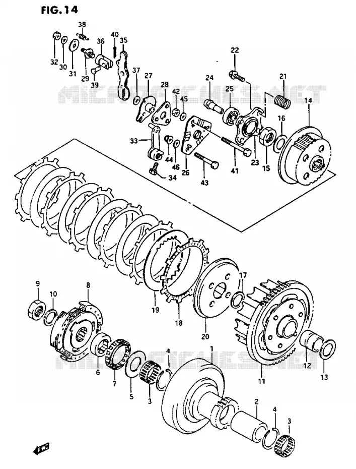 EMBRAYAGE Suzuki QUAD 230 OZARK 1987  LTF230H(E3)