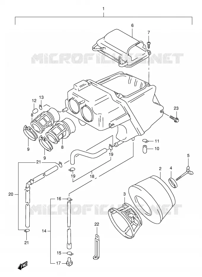 FILTRE A AIR Suzuki MOTO 650 FREEWIND 1997  XF650V(E2)