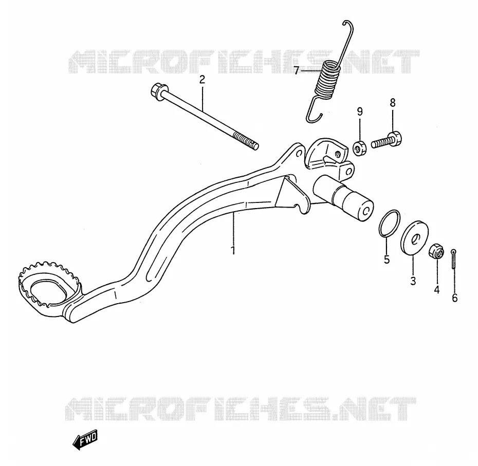 FREIN ARRIERE Suzuki QUAD 250 KINGQUAD 1993  LT-F4WDP(E28)
