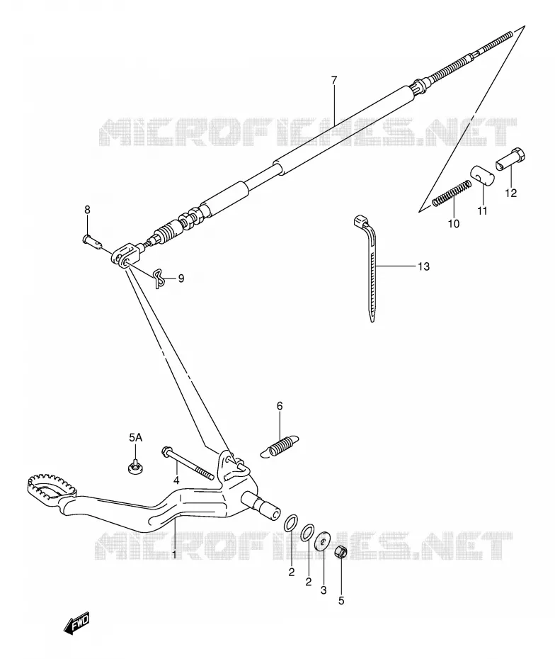 FREIN ARRIERE Suzuki QUAD 250 OZARK 2002  LT-F250K2(E17)