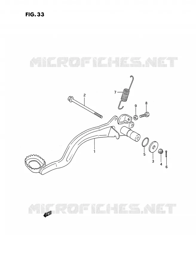FREIN ARRIERE Suzuki QUAD 300 KINGQUAD 1991  LT-F4WDXM(E3)