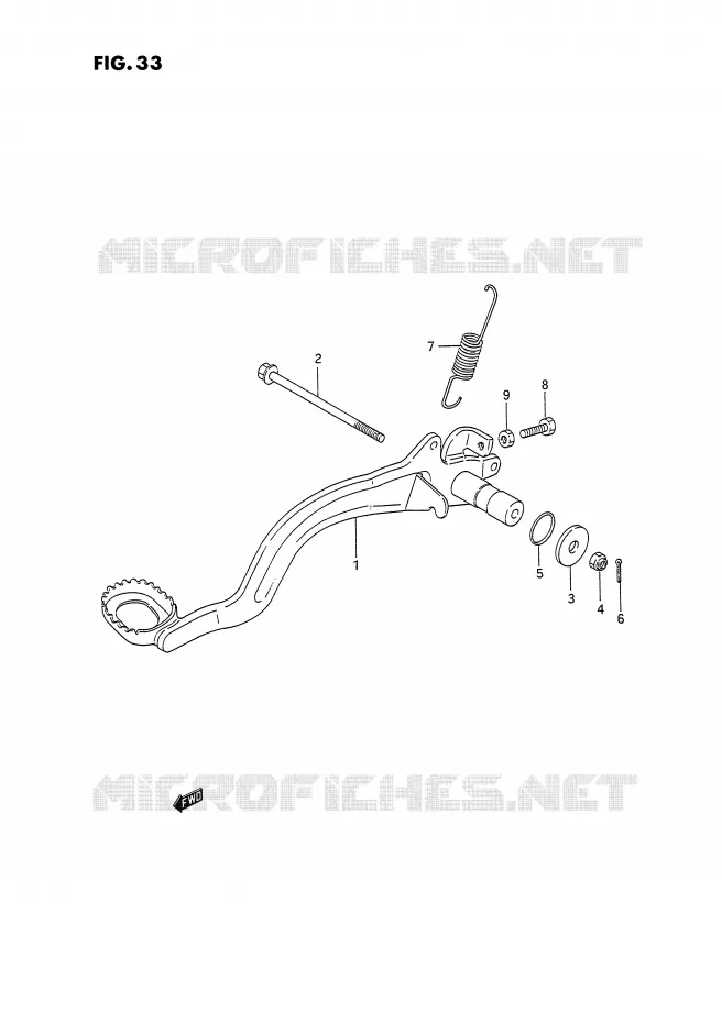 FREIN ARRIERE Suzuki QUAD 300 KINGQUAD 1992  LT-F4WDXN(E2)