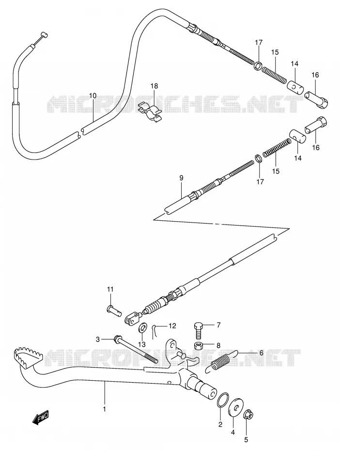 FREIN ARRIERE Suzuki QUAD 400 EIGER 2003  LT-A400FK3(P3/P28)