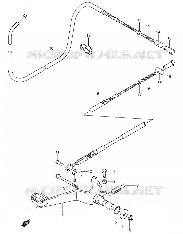FREIN ARRIERE Suzuki QUAD 400 EIGER 2003  LT-F400FK3(P3/P28)