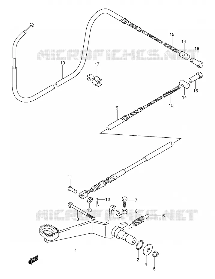 FREIN ARRIERE Suzuki QUAD 400 EIGER 2004  LT-F400K4(P3/P28)