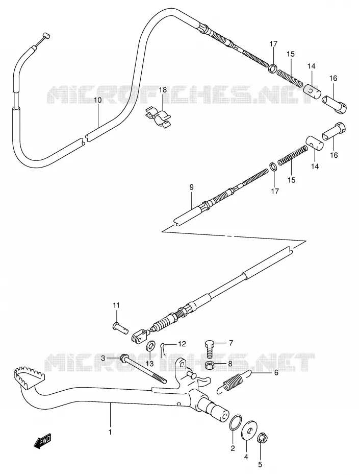 FREIN ARRIERE Suzuki QUAD 400 EIGER 2007  LT-A400K7(P3/P28)
