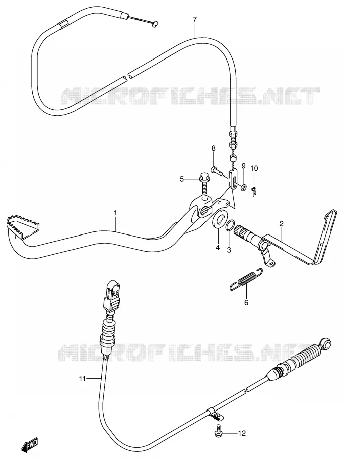 FREIN ARRIERE Suzuki QUAD 500 VINSON 2002  LT-A500FK2(E3/E28)