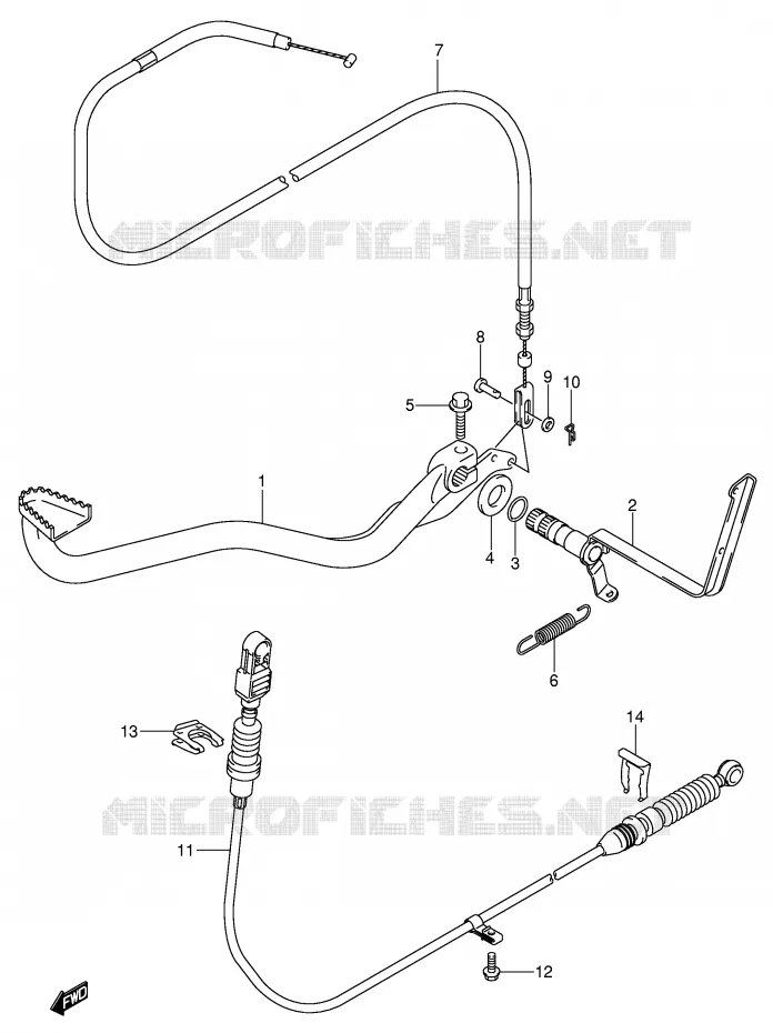 FREIN ARRIERE Suzuki QUAD 500 VINSON 2005  LT-A500FK5(P24)