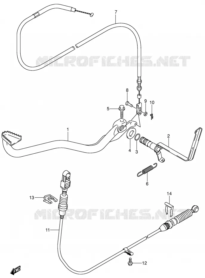 FREIN ARRIERE Suzuki QUAD 500 VINSON 2006  LT-A500FK6(P28/P33)