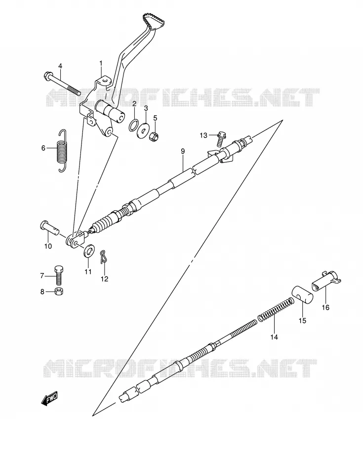 FREIN ARRIERE Suzuki QUAD 700 KINGQUAD 2005  LT-A700XK5(E28/E33)