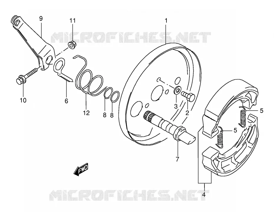FREIN AVANT Suzuki QUAD 160 OZARK 1997  LT-F160V(P24)
