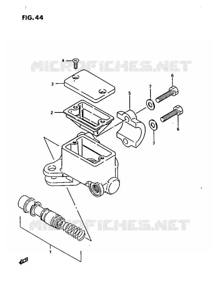 MAITRE CYLINDRE AVANT Suzuki QUAD 230 OZARK 1987  LTF230H(E3)