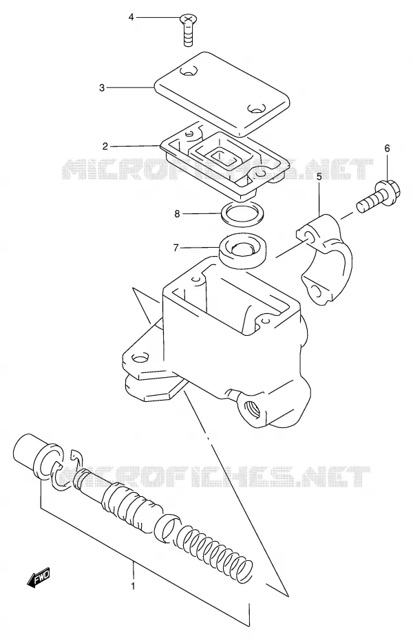 MAITRE CYLINDRE AVANT Suzuki QUAD 250 OZARK 1999  LT-F250X(E24)