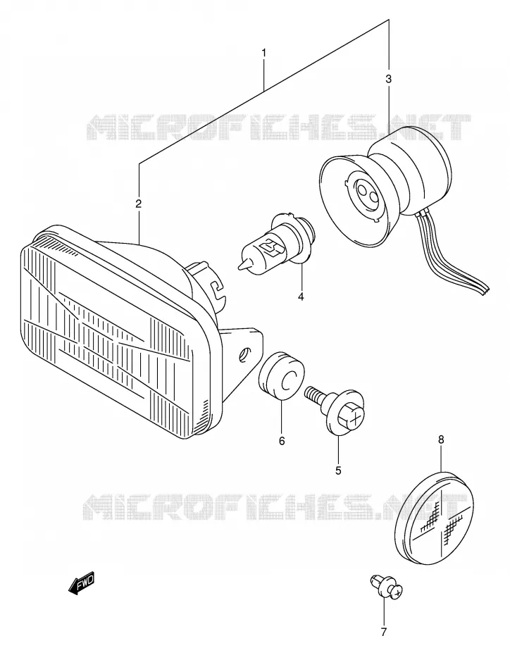 PHARE (MODELE K3/K4) Suzuki QUAD 400 EIGER 2010  LT-A400FK6(P3/P28)