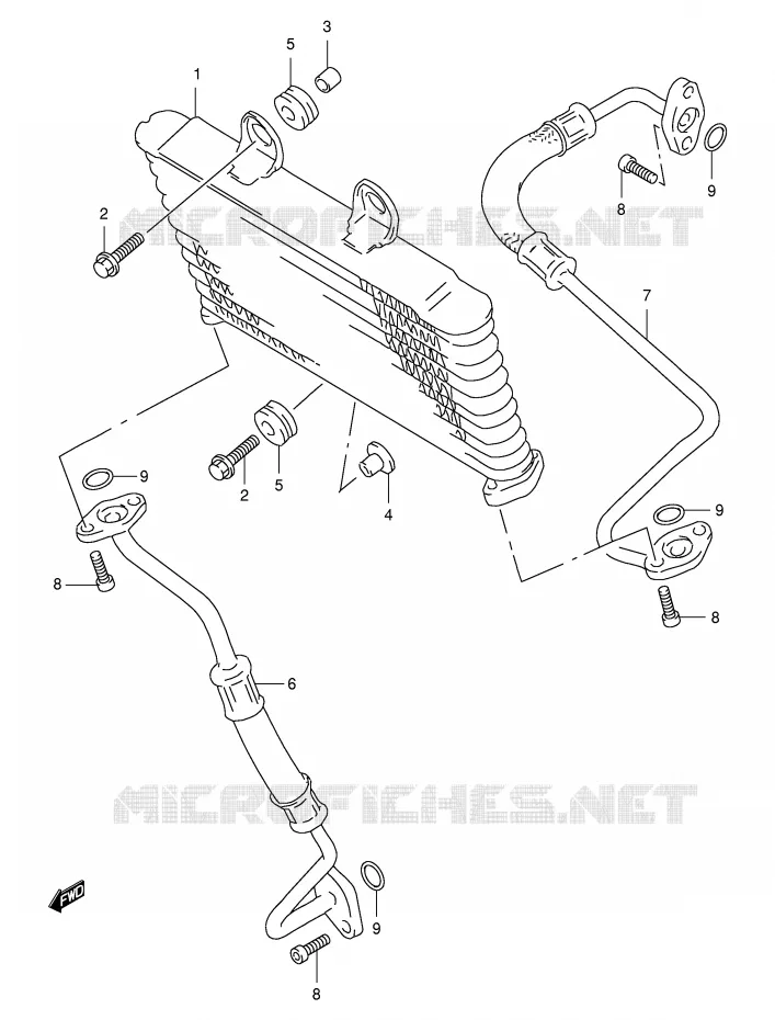 RADIATEUR D'HUILE Suzuki MOTO 650 FREEWIND 1999  XF650X(E2)