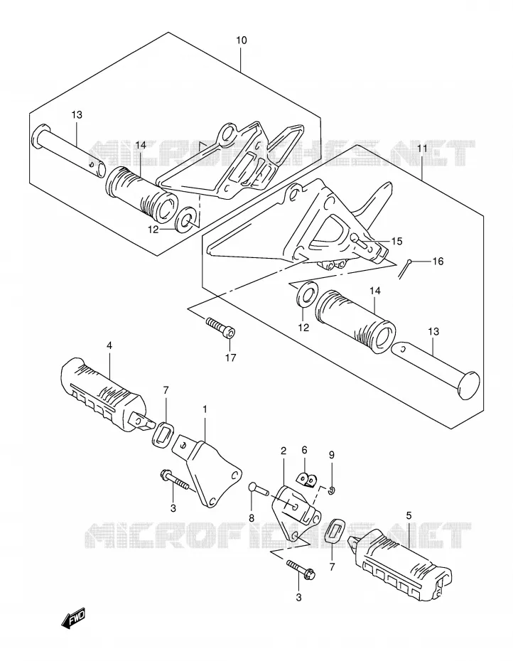 REPOSE PIED Suzuki MOTO 650 FREEWIND 2001  XF650UK1(E2)