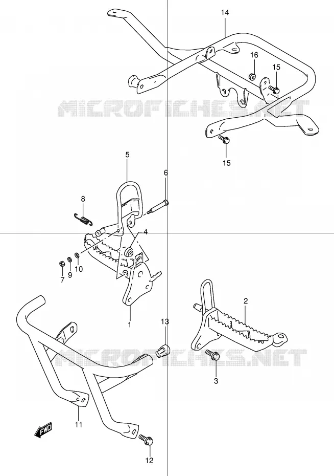 REPOSE PIED Suzuki QUAD 160 OZARK 2001  LT-F160K1(P24)