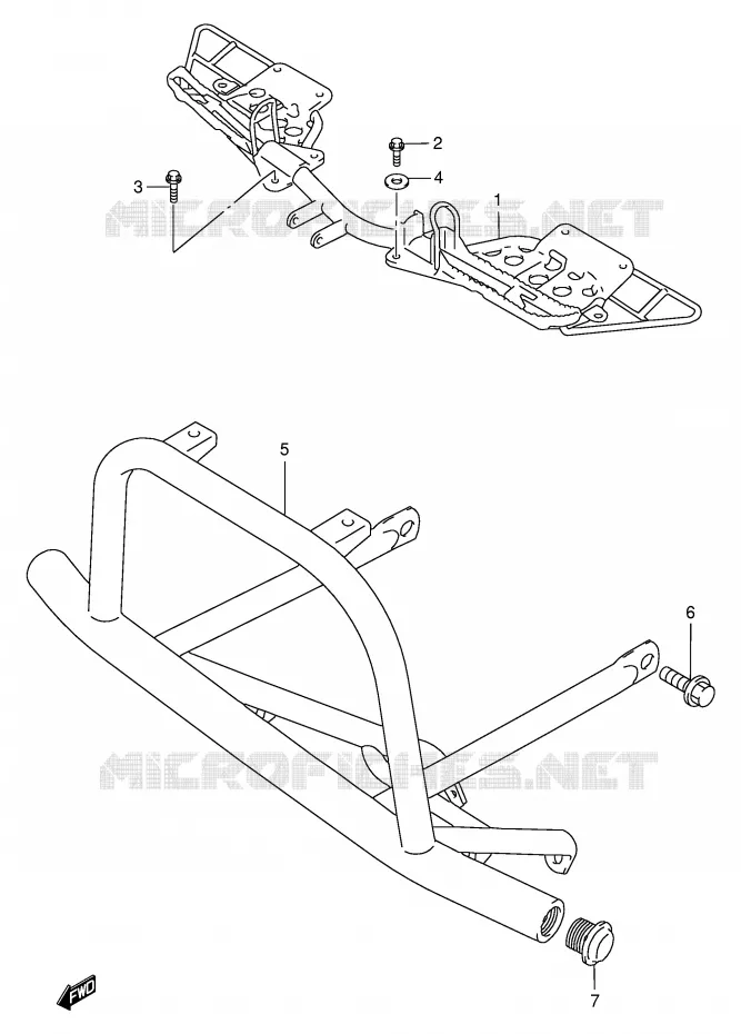 REPOSE PIED Suzuki QUAD 250 OZARK 1999  LT-F250X(E24)