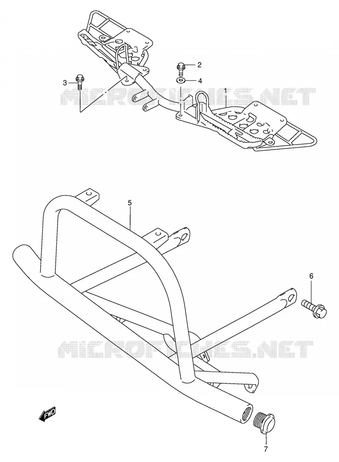 REPOSE PIED Suzuki QUAD 250 OZARK 2002  LT-F250FK2(E24)