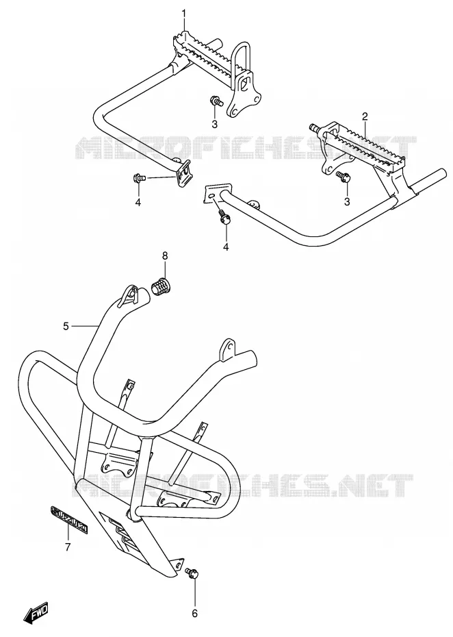 REPOSE PIED Suzuki QUAD 250 OZARK 2006  LT-F250K6(E3/E28)