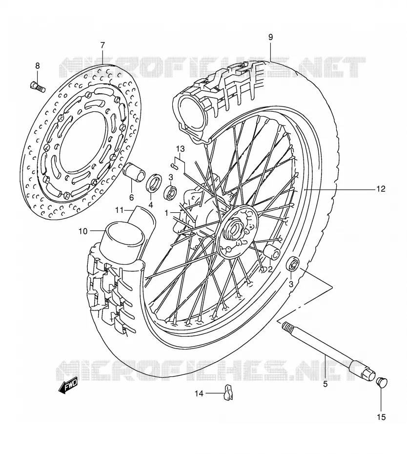 ROUE AVANT Suzuki MOTO 650 FREEWIND 1998  XF650W(E2)
