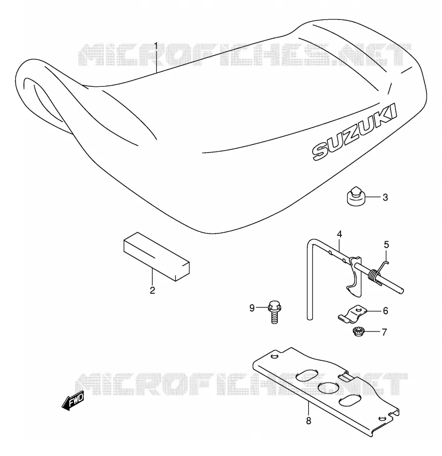 SELLE Suzuki QUAD 50 MINIQUAD-SPORT 2004  LT-A50K4(P3/P28)