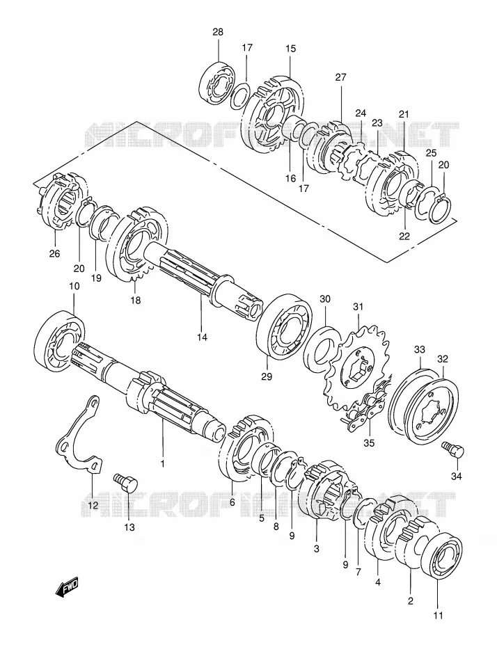 TRANSMISSION Suzuki MOTO 650 FREEWIND 1999  XF650UX(E2)