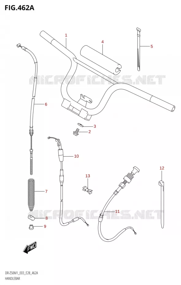 GUIDON Suzuki MOTO 50 DR 2021  DR-Z50 M1 (E03,E28,E33)