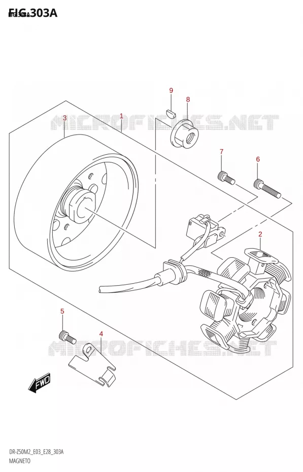 ALLUMAGE ROTOR - STATOR Suzuki MOTO 50 DR 2022  DR-Z50 2022 M2 (E28)