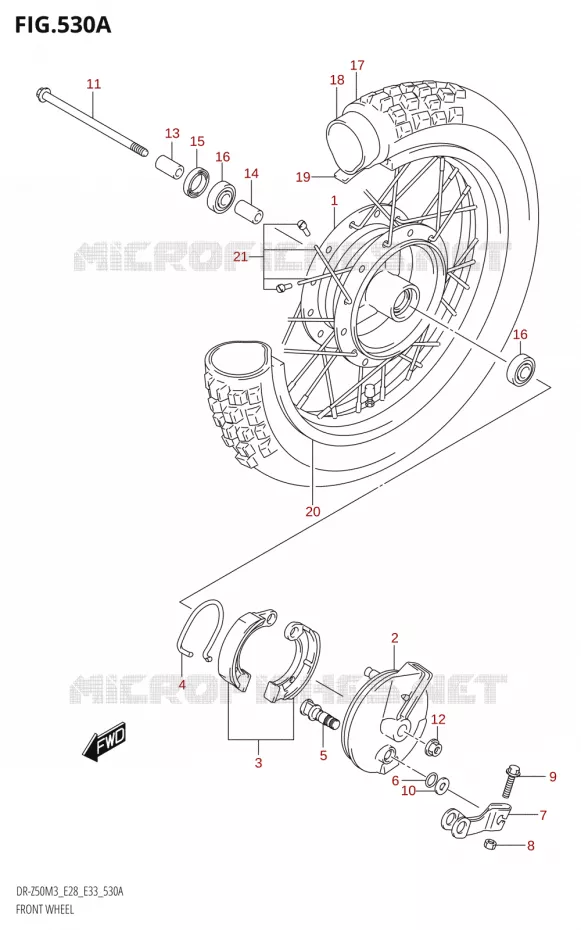 ROUE AVANT Suzuki MOTO 50 DR 2023  DR-Z50 2023 M3 (E28)