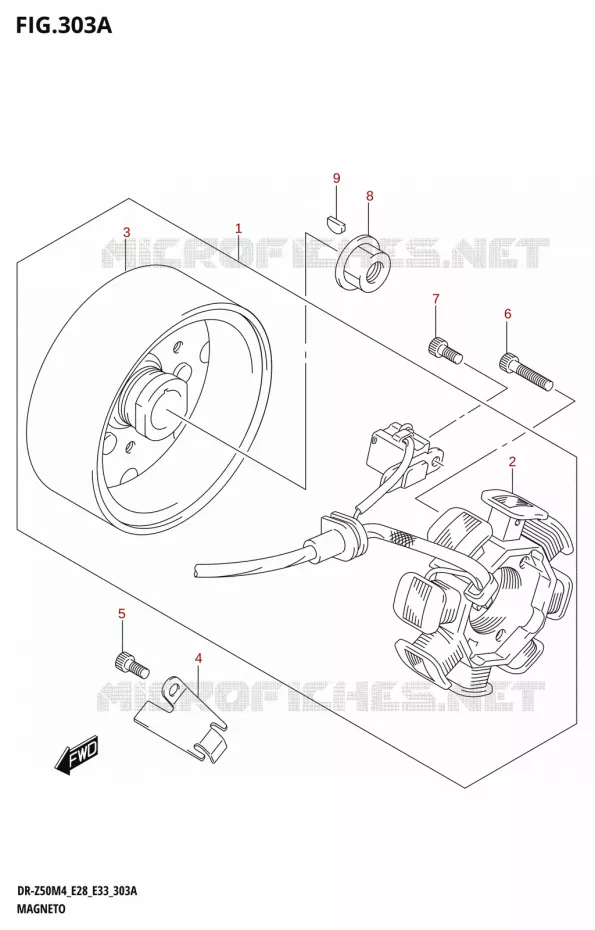 ALLUMAGE ROTOR - STATOR Suzuki MOTO 50 DR 2024  DR-Z50 2024 M4 (E28)