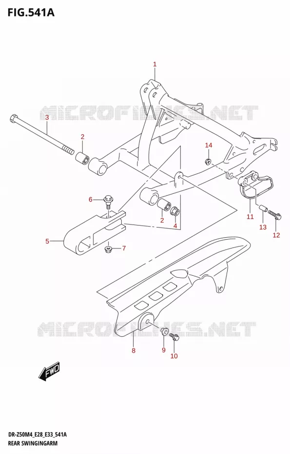 BRAS OSCILLANT Suzuki MOTO 50 DR 2024  DR-Z50 2024 M4 (E28)