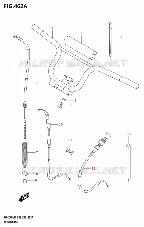 GUIDON Suzuki MOTO 50 DR 2025  DR-Z50 2025 M5 (E28)