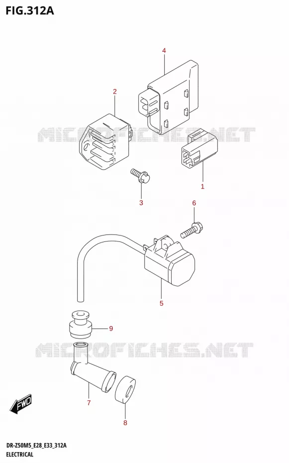 PARTIE ELECTRIQUE (E33) Suzuki MOTO 50 DR 2025  DR-Z50 2025 M5 (E28)