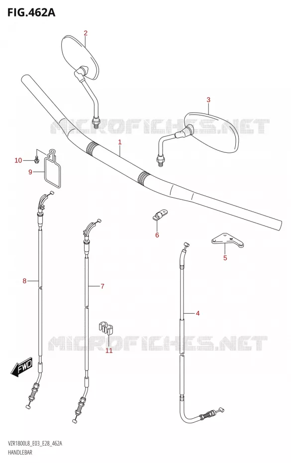 GUIDON (VZR1800:L8:E28) Suzuki MOTO 1800 BOULEVARD 2018  VZR1800 2018 L8 (E28)