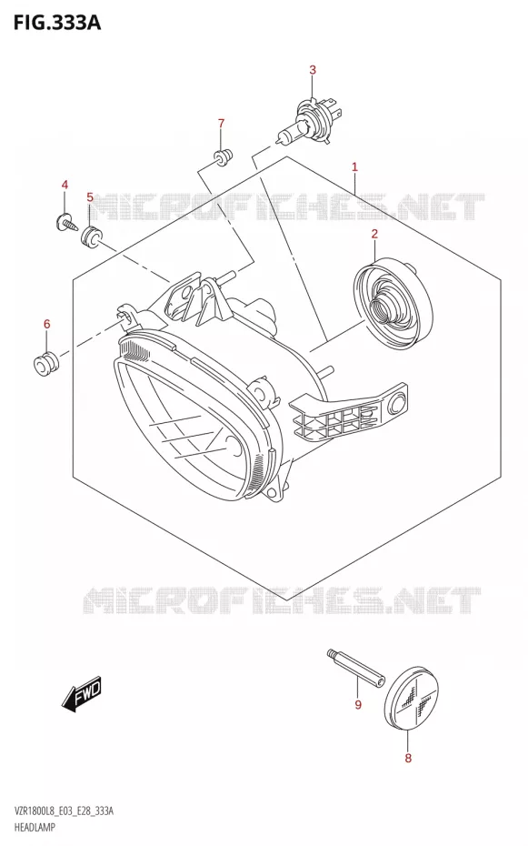 PHARE Suzuki MOTO 1800 BOULEVARD 2018  VZR1800 2018 L8 (E28)