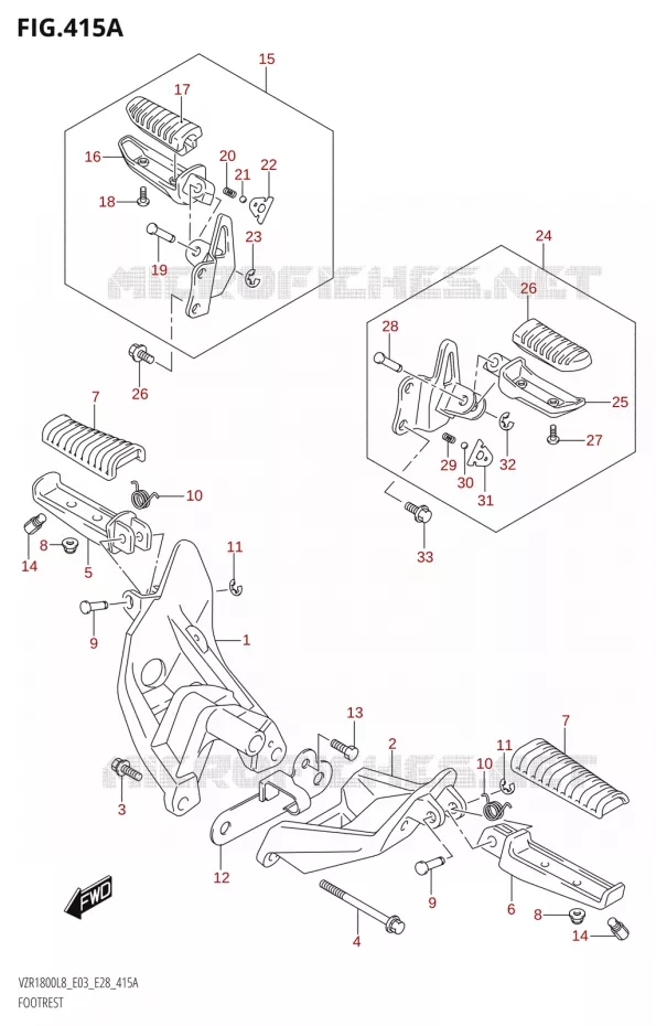 REPOSE PIEDS Suzuki MOTO 1800 BOULEVARD 2018  VZR1800 2018 L8 (E28)