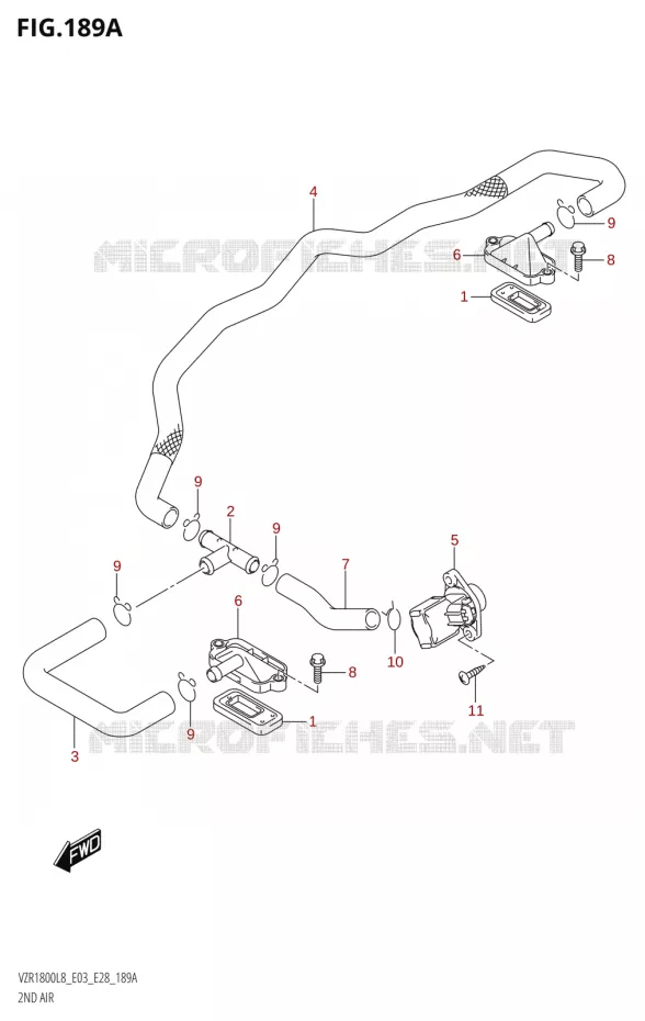 SYSTEME RECYCLAGE GAZ ECHAPPEMENT Suzuki MOTO 1800 BOULEVARD 2018  VZR1800 2018 L8 (E28)