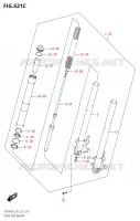 FOURCHE (VZR1800BZ:L9:E28) pour Suzuki BOULEVARD 1800 2019
