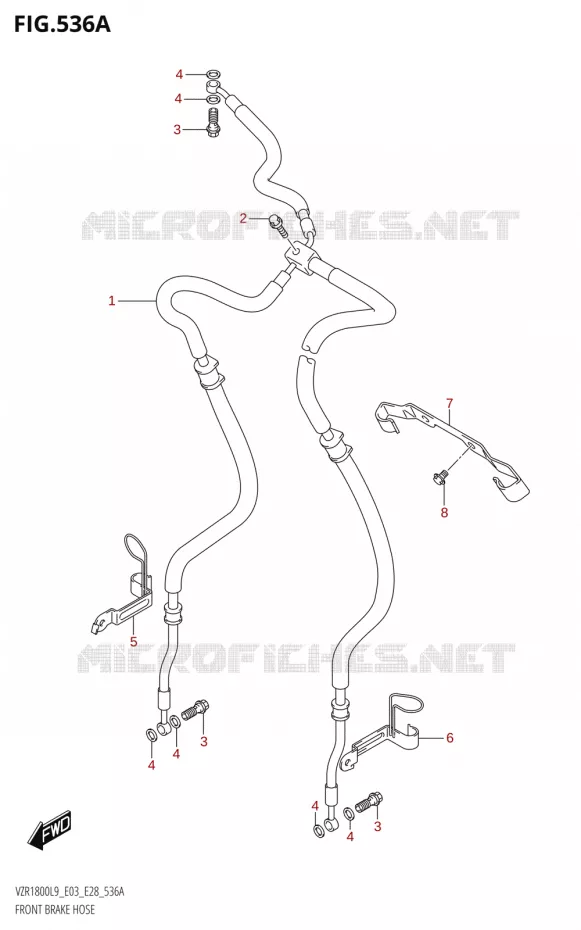 DURITE DE FREIN AVANT Suzuki MOTO 1800 BOULEVARD 2019  VZR1800 2019 L9 (E28)