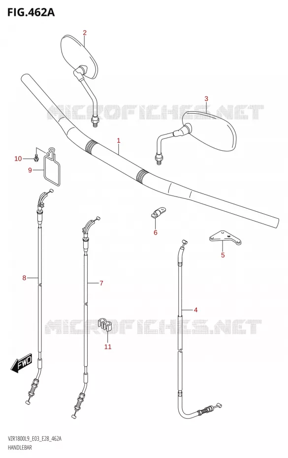 GUIDON (VZR1800:L9:E28) Suzuki MOTO 1800 BOULEVARD 2019  VZR1800 2019 L9 (E28)