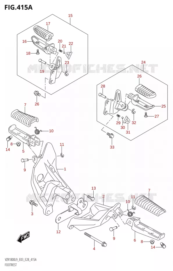 REPOSE PIEDS Suzuki MOTO 1800 BOULEVARD 2019  VZR1800 2019 L9 (E28)