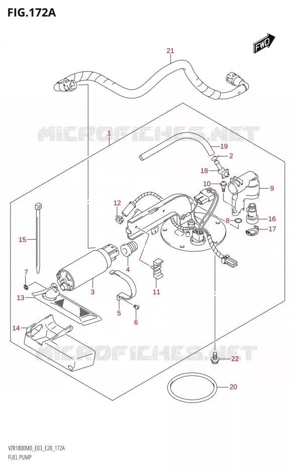 POMPE A ESSENCE Suzuki MOTO 1800 BOULEVARD 2020  VZR1800 M0 /​ VZR1800BZ M0 (E03,E28,E33)