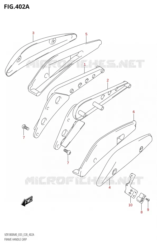 SUPPORT ARRIERE (VZR1800) Suzuki MOTO 1800 BOULEVARD 2020  VZR1800 M0 /​ VZR1800BZ M0 (E03,E28,E33)