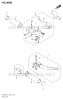 ENSEMBLE LEVIERS   POIGNEES pour Suzuki BOULEVARD 1800 2021