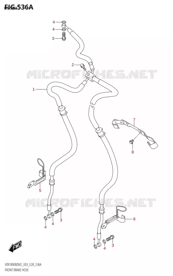 DURITE DE FREIN AVANT Suzuki MOTO 1800 BOULEVARD 2022  VZR1800BZ 2022 M2 (E28)