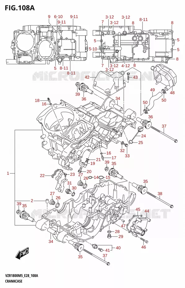 CRANKCASE Suzuki MOTO 1800 BOULEVARD 2025  VZR1800 2025 M5 (E28)
