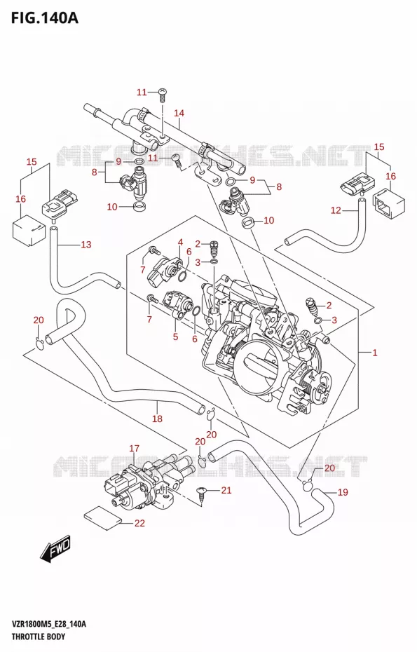 THROTTLE BODY Suzuki MOTO 1800 BOULEVARD 2025  VZR1800 2025 M5 (E28)