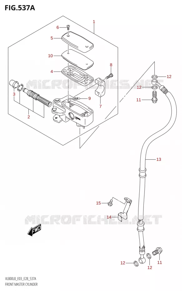 MAITRE CYLINDRE AVANT Suzuki MOTO 800 BOULEVARD 2018  VL800 2018 L8 (E28)